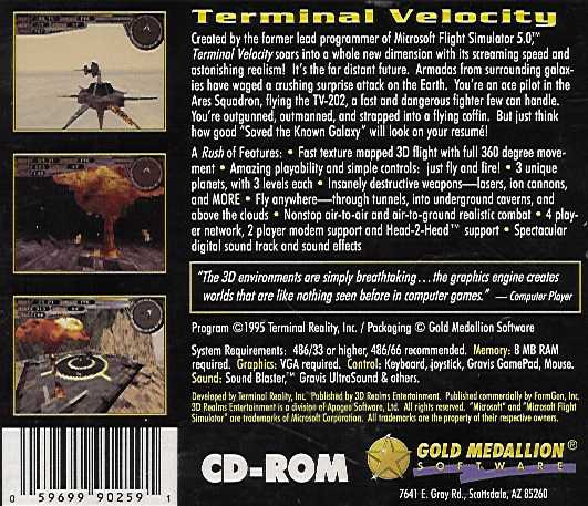 Retail Box back Terminal Velocity.