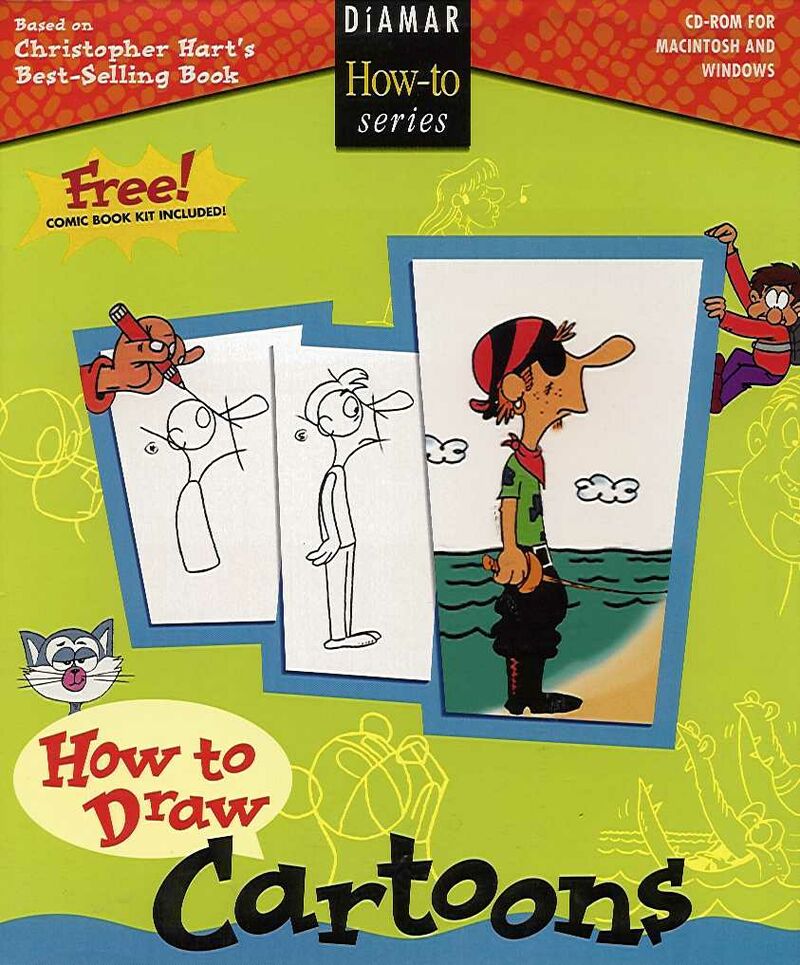 How To Draw Cartoons (PC and Mac, CD-ROM) Diamar Interactive - 1995 USA ...