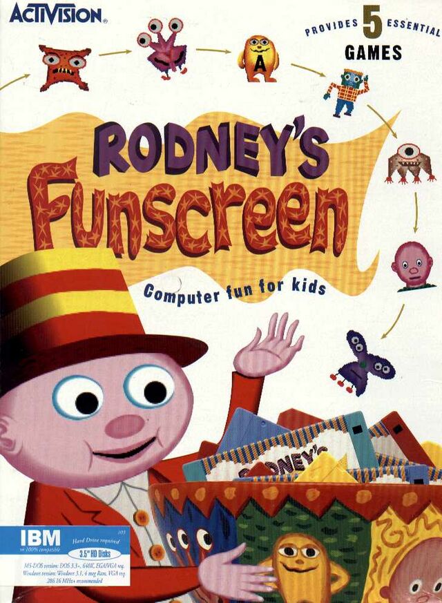 Rodney's Funscreen (PC, CD-ROM) Activision (047875980211) - 1992 USA ...