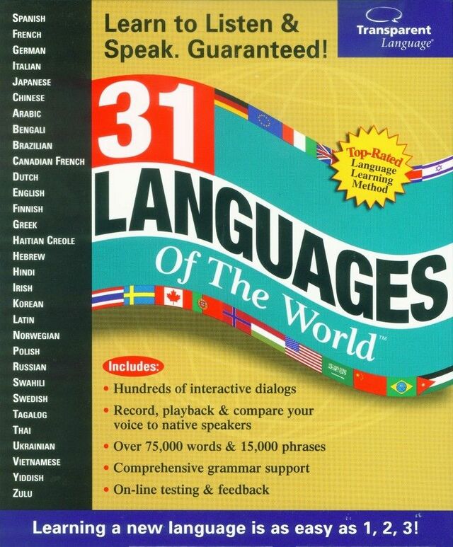 31 Languages Of The World (PC and Mac, CD-ROM) Transparent Language ...