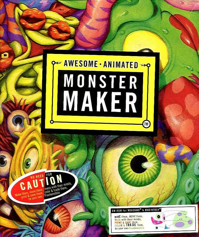 Awesome Animated Monster Maker -1st Rel.- (PC and Mac, CD-ROM) Houghton ...